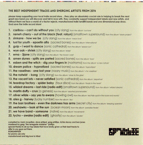 Various : God Save The Indie Record Store 3 (CD, Comp, Promo)