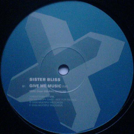 Sister Bliss : Sister Sister (12", Promo, Blu)