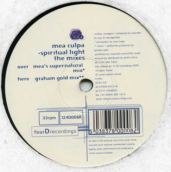 Mea Culpa : Spiritual Light (The Mixes - Disc 2) (12")