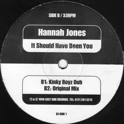Hannah Jones : It Should Have Been You (12")
