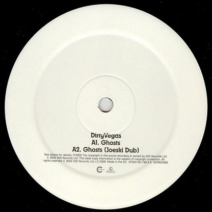 Dirty Vegas : Ghosts (12", Single)