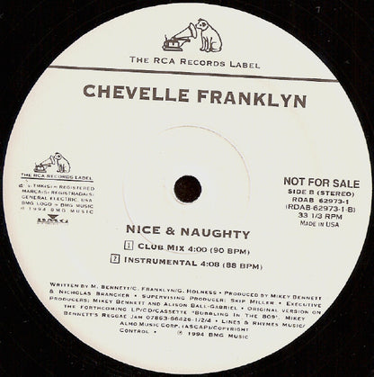 Chevelle Franklyn : Nice & Naughty (12", Promo)
