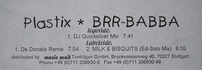 Plastix : Brr-babba (12", Blu)