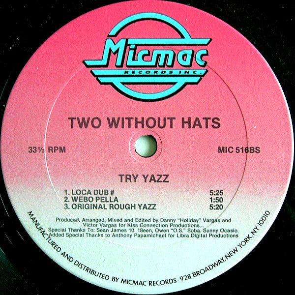 Two Without Hats : Try Yazz (12", Single)