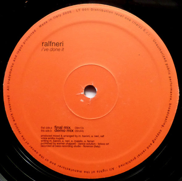 Ralfneri : I've Done It (12")