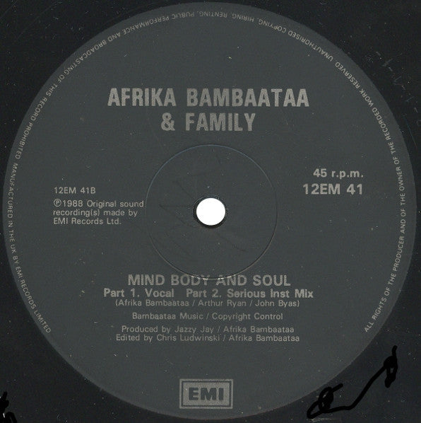Afrika Bambaataa & Family Featuring UB40 : Reckless (Vocal Wildstyle Mix) (12")
