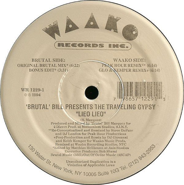 Brutal Bill : Lieo Lieo (12")