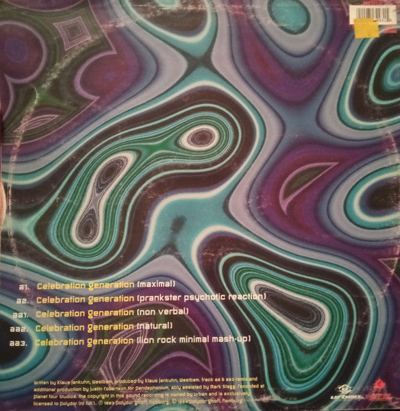 Westbam : Celebration Generation (12", Single)