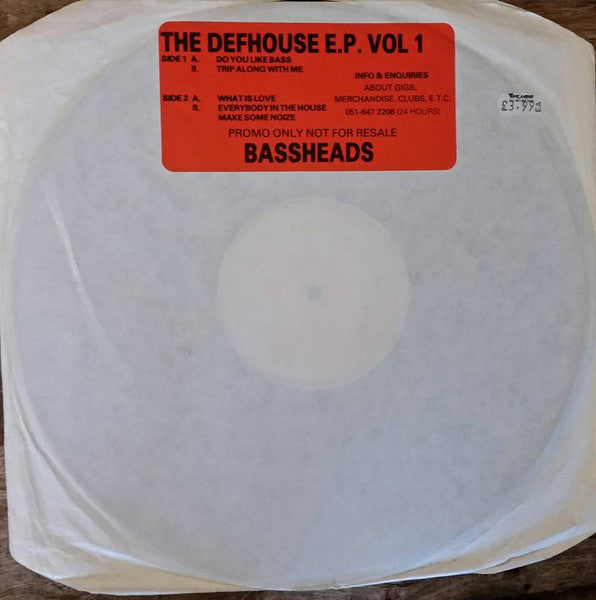 Bassheads : The Defhouse EP Vol 1 (12", EP, Promo, W/Lbl)