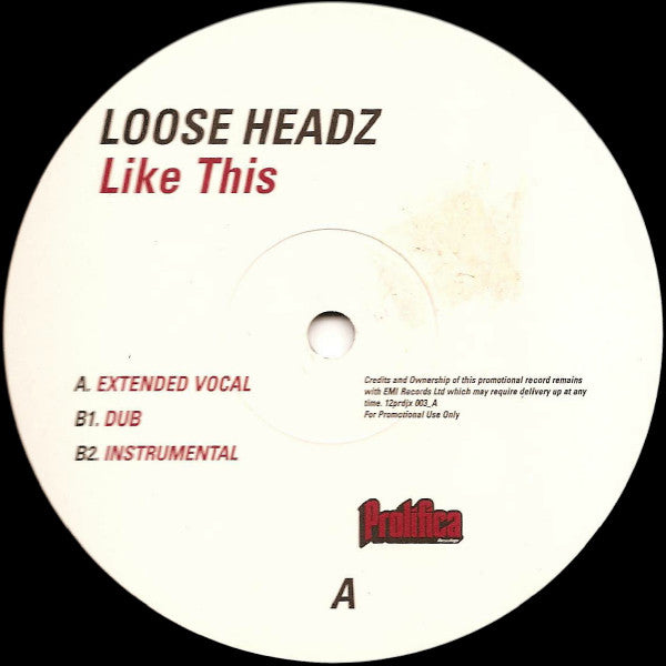 Loose Headz : Like This (12", Promo)
