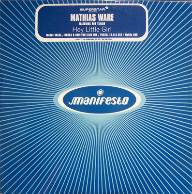 Mathias Ware Featuring Rob Taylor : Hey Little Girl (2x12", Promo)