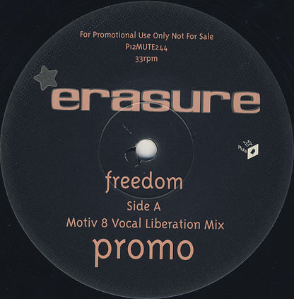 Erasure : Freedom (Promo 1: Motiv 8 And JC Mixes) (12", Single, Promo, 1)