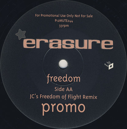 Erasure : Freedom (Promo 1: Motiv 8 And JC Mixes) (12", Single, Promo, 1)