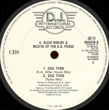 K.A. Posse : Dig This (12")