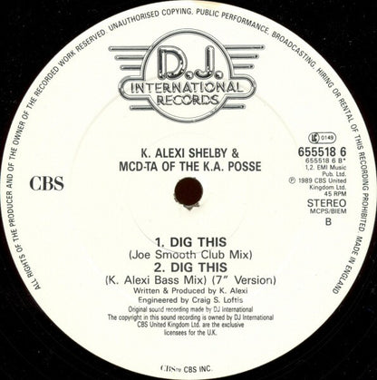 K.A. Posse : Dig This (12")