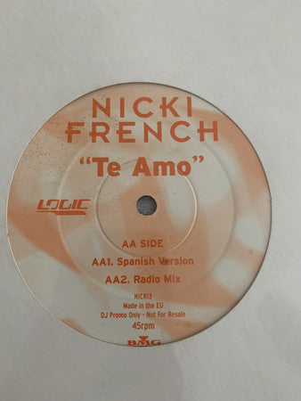 Nicki French : Te Amo (12", Promo)