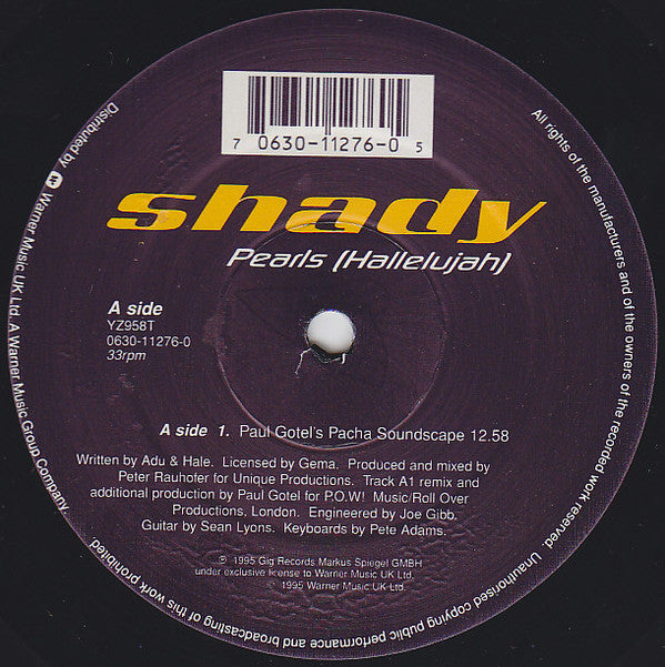 Shady (6) : Pearls (Hallelujah) (12")