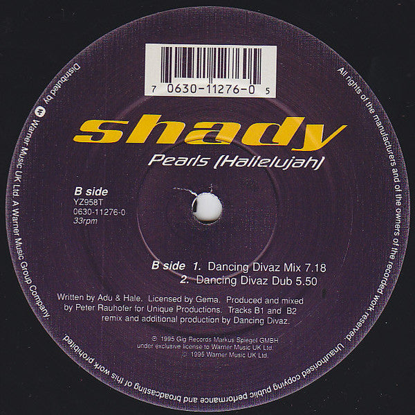 Shady (6) : Pearls (Hallelujah) (12")