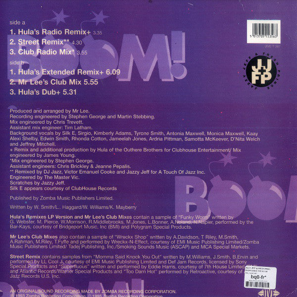 Jazzy Jeff & Fresh Prince* : Boom! Shake The Room (12")