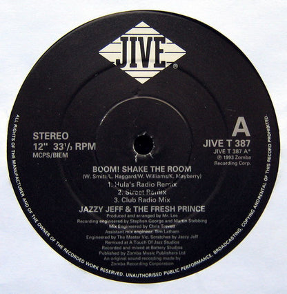 Jazzy Jeff & Fresh Prince* : Boom! Shake The Room (12")