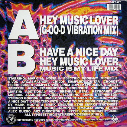 S'Express : Hey Music Lover (12", Single, 1/3)