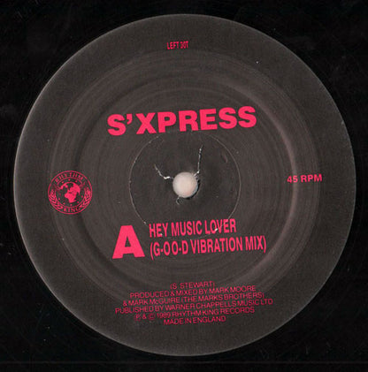 S'Express : Hey Music Lover (12", Single, 1/3)