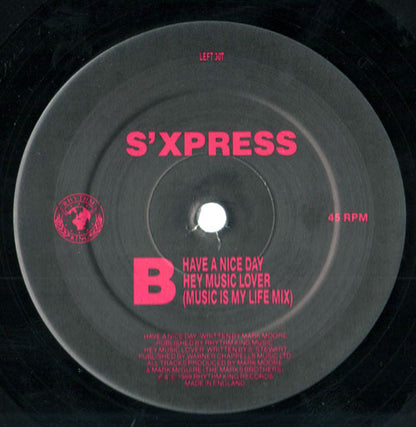 S'Express : Hey Music Lover (12", Single, 1/3)