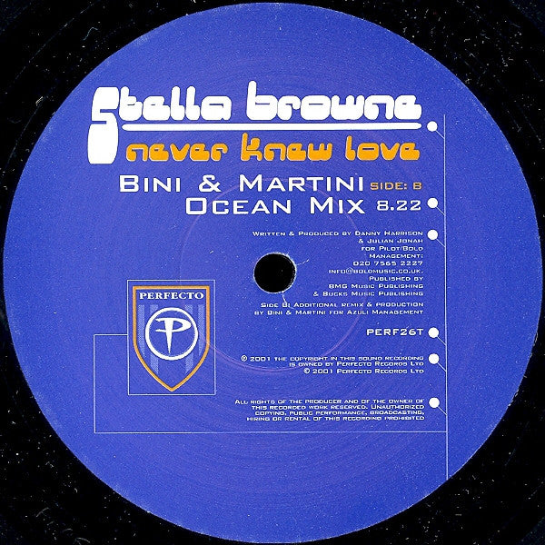 Stella Browne : Never Knew Love (12")