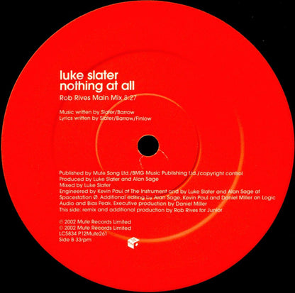 Luke Slater : Nothing At All (2x12", Promo)