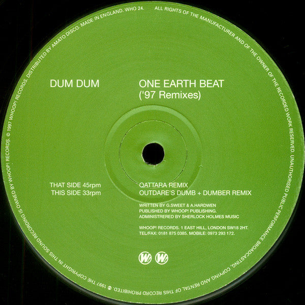 Dum Dum : One Earth Beat ('97 Remixes) (12", Single)