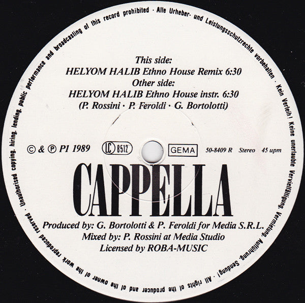 Cappella : Helyom Halib (The Ethno House Remix) (12")