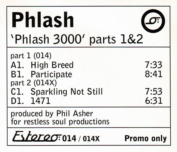 Phlash : Phlash 3000 (Parts 1 & 2) (2x12", Promo)