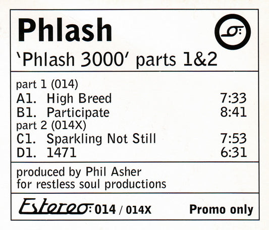 Phlash : Phlash 3000 (Parts 1 & 2) (2x12", Promo)