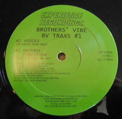 Brothers' Vibe : BV Traxs #1 (12")