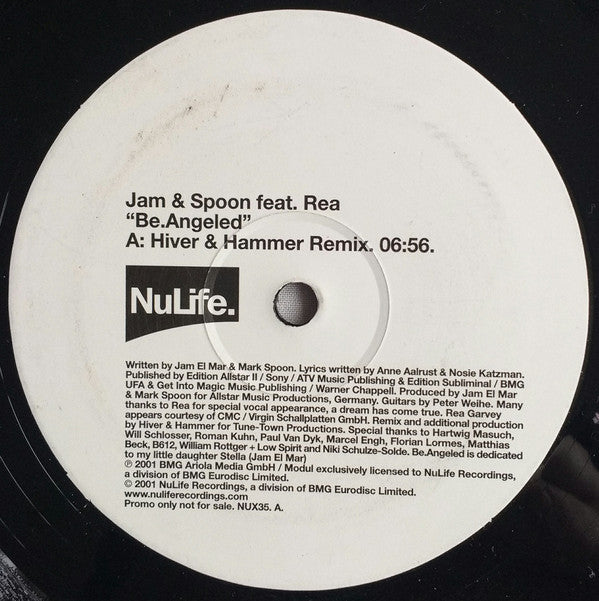 Jam & Spoon Feat. Rea* : Be.Angeled (12", Promo)