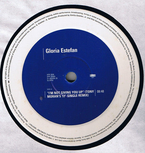 Gloria Estefan : I'm Not Giving You Up (12", Single, Promo)