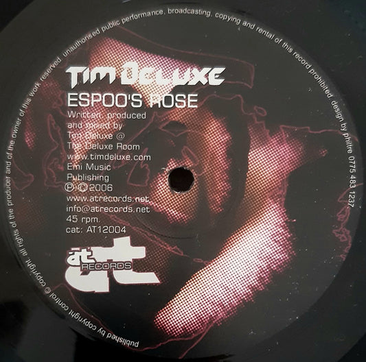 Tim Deluxe : Espoo's Rose (12", S/Sided, Ltd, Num)