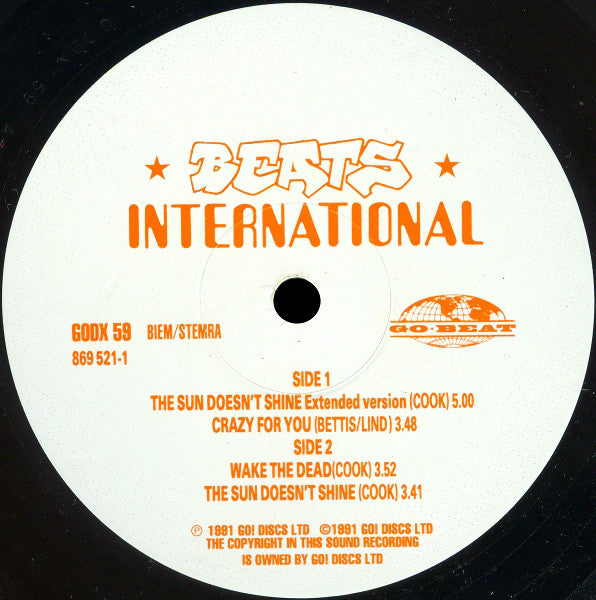 Beats International : The Sun Doesn't Shine (12", Single)