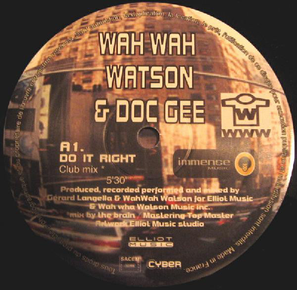 Wah Wah Watson* & Doc Gee : Do It Right (12")