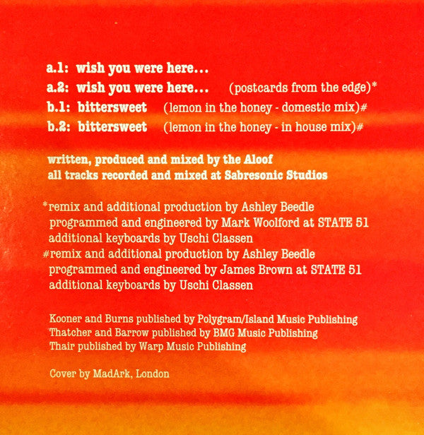 The Aloof : Wish You Were Here... (12", Single)