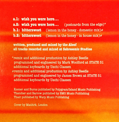 The Aloof : Wish You Were Here... (12", Single)