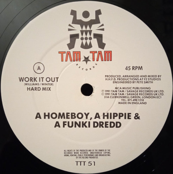 A Homeboy, A Hippie & A Funki Dredd : Work It Out (12")
