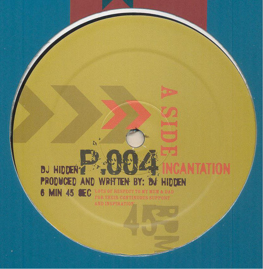 DJ Hidden / Tekken : Incantation / Punk (12")