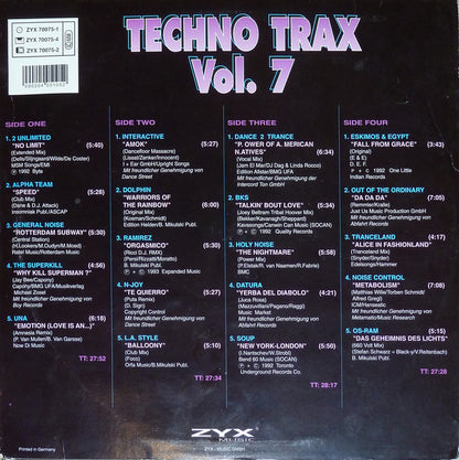 Various : Techno Trax Vol. 7 (2xLP, Comp)