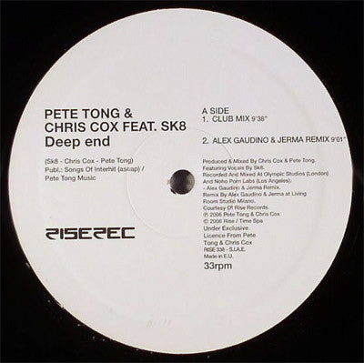 Pete Tong & Chris Cox : Deep End (12")