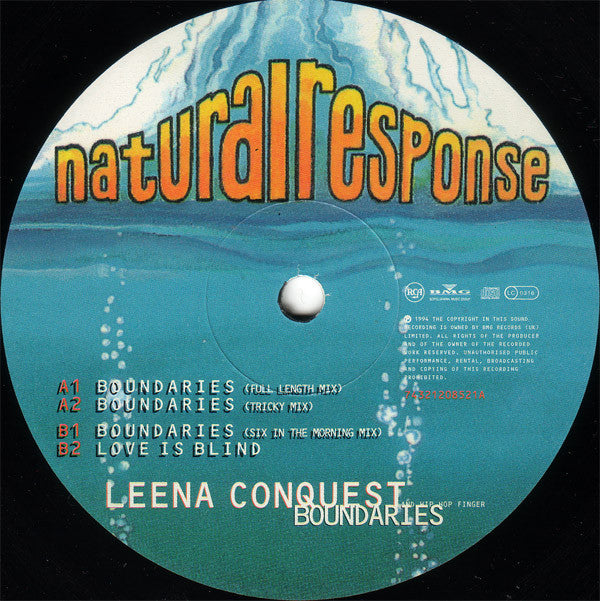 Leena Conquest And Hip Hop Finger : Boundaries (12", Single)