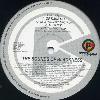 The Sounds Of Blackness* : Optimistic / Testify (Remixes) (12")