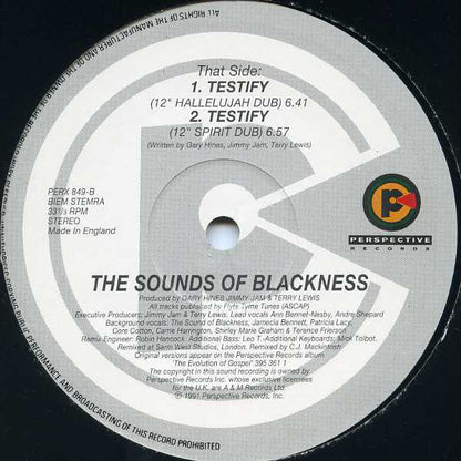 The Sounds Of Blackness* : Optimistic / Testify (Remixes) (12")