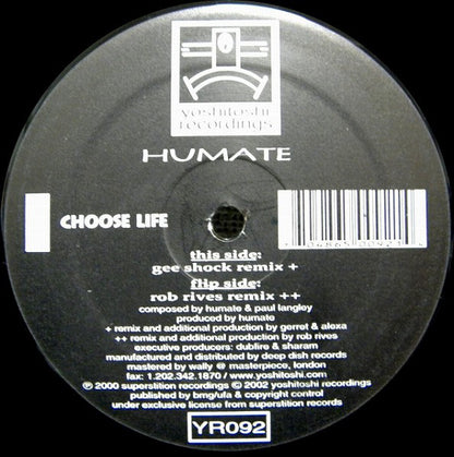 Humate : Choose Life (2x12")