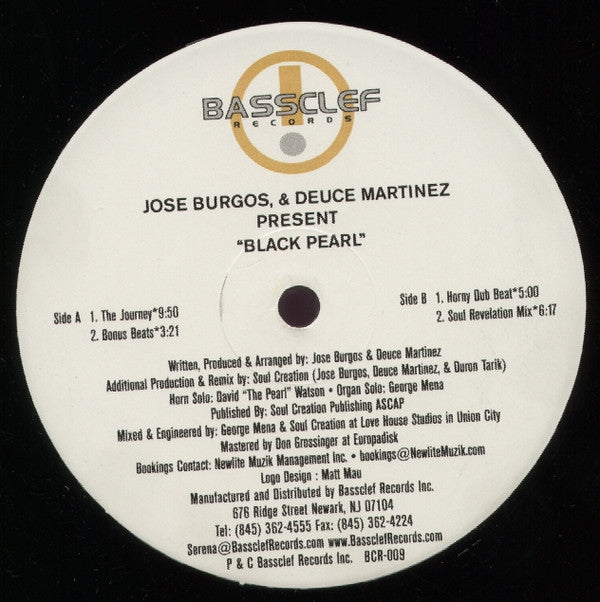 Jose Burgos & Deuce Martinez* : Black Pearl (12")